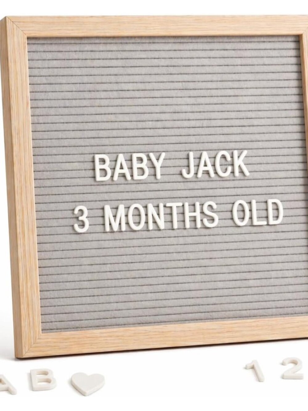 Gray Felt Letter Board 10x10 Inch, 336 Pre-Cut Letters | Changeable message boar